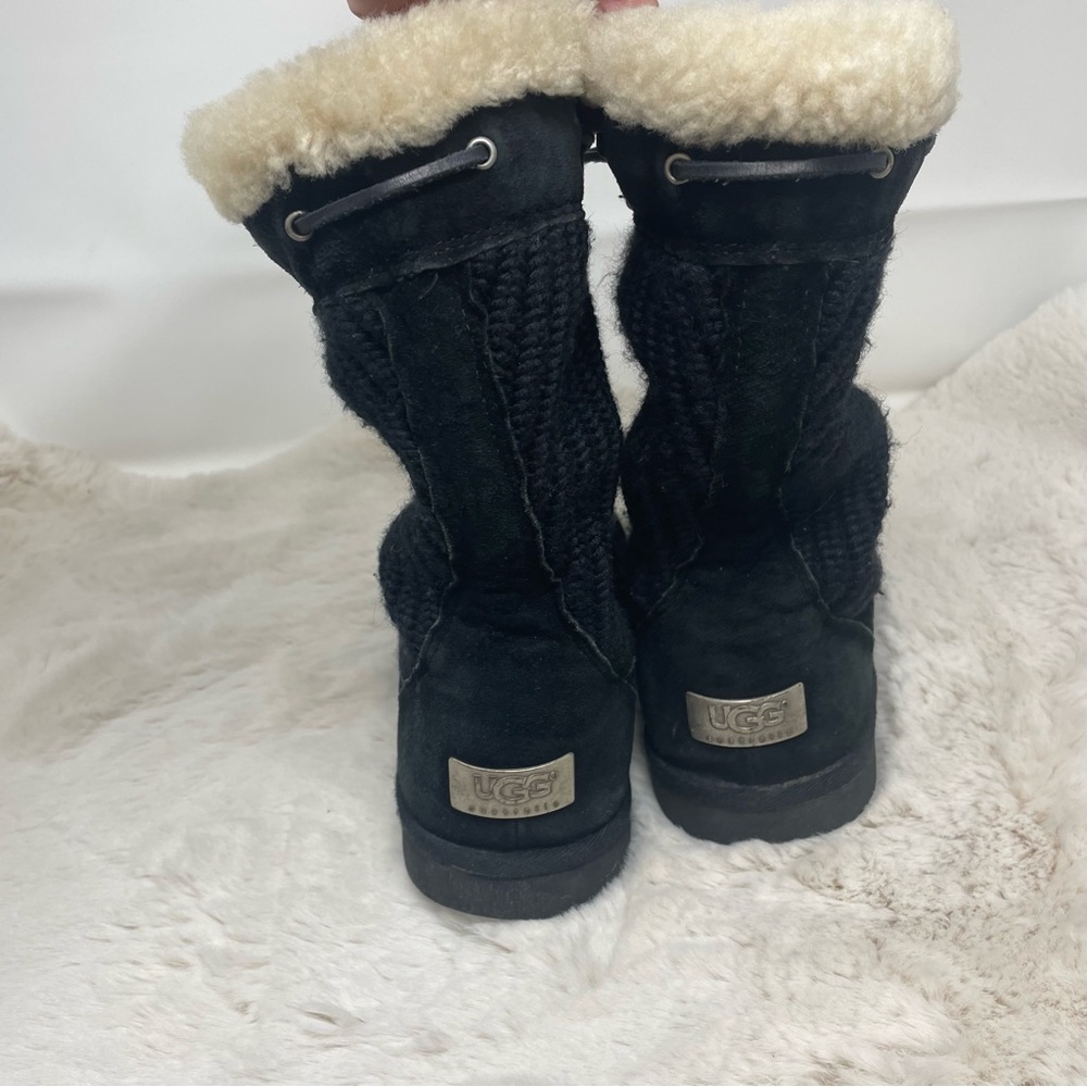 UGG Australia 5124 Suburb Black Suede Sweater Boots - Picture 6 of 12